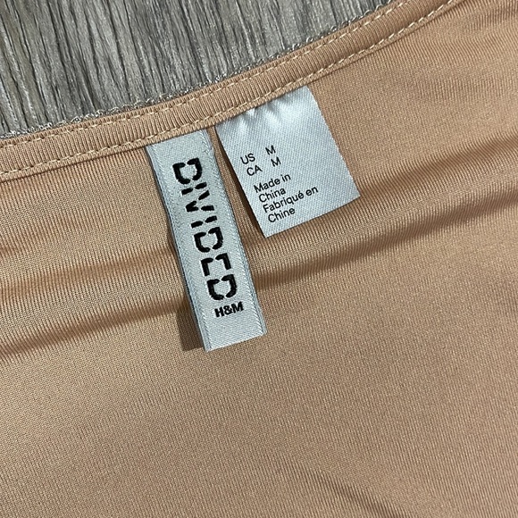 Nude Sparkle Wrap Dress - Picture 2 of 3